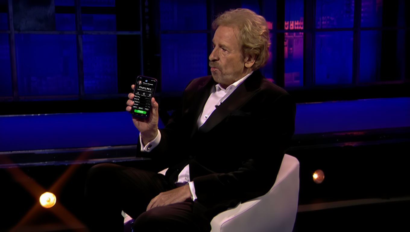 Thomas Gottschalk mit Smartphone